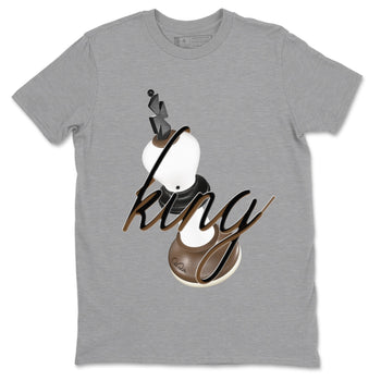 1s Low OG Mocha shirts to match jordans 3D King sneaker match tees Air Jordan 1 Mocha match shoes to clothes SNRT Sneaker Tees unisex cotton Heather Grey 2 shirts