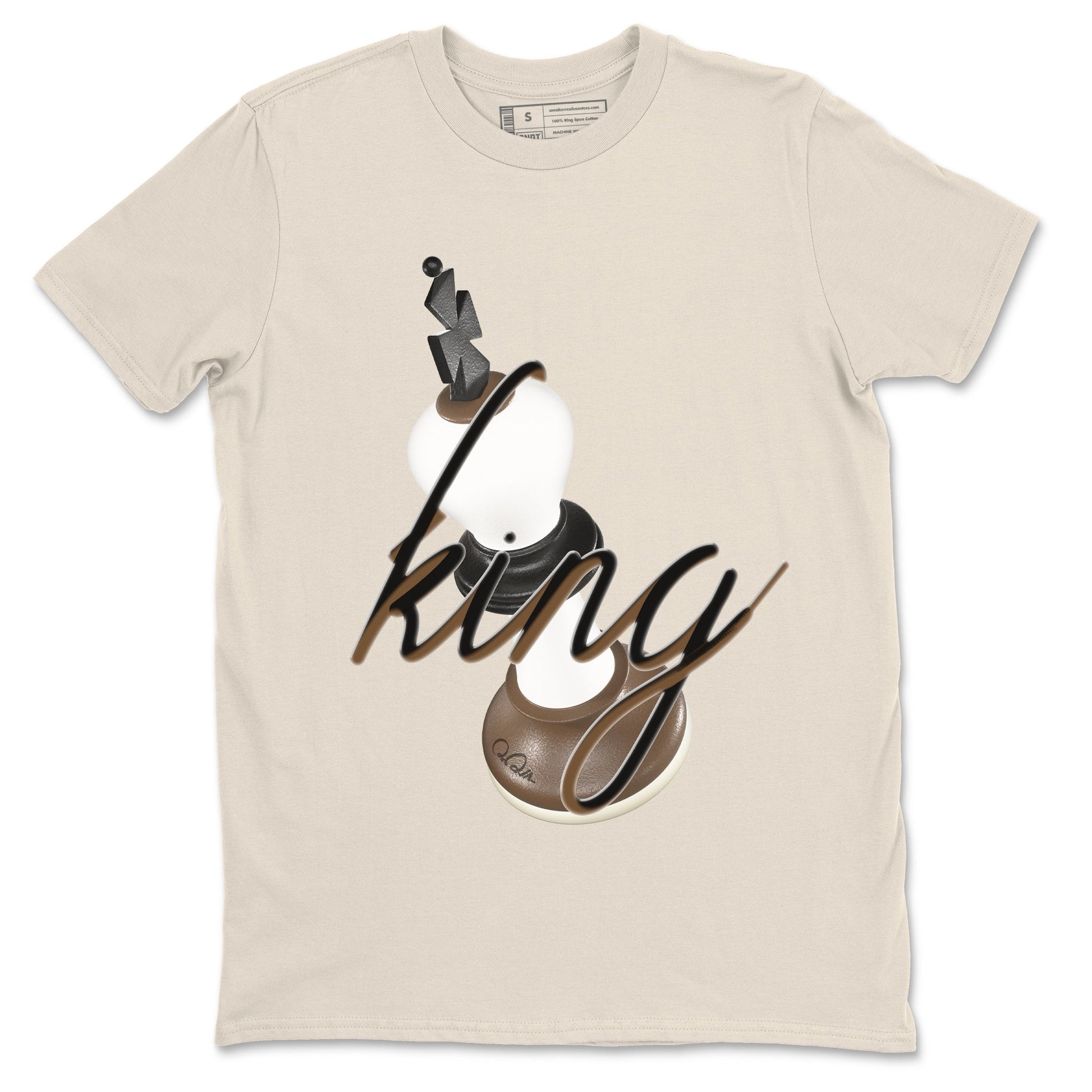 1s Low OG Mocha shirts to match jordans 3D King sneaker match tees Air Jordan 1 Mocha match shoes to clothes SNRT Sneaker Tees unisex cotton Natural 2 shirts