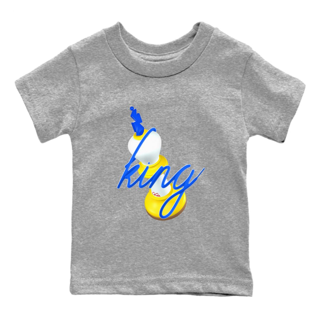 1s Travis Scott Canary shirt to match jordans 3D King sneaker tees Air Jordan 1 Travis Scott Canary SNRT sneaker release tees baby toddler Heather Grey 2 cotton Shirt