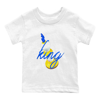 1s Travis Scott Canary shirt to match jordans 3D King sneaker tees Air Jordan 1 Travis Scott Canary SNRT sneaker release tees baby toddler White 2 cotton Shirt