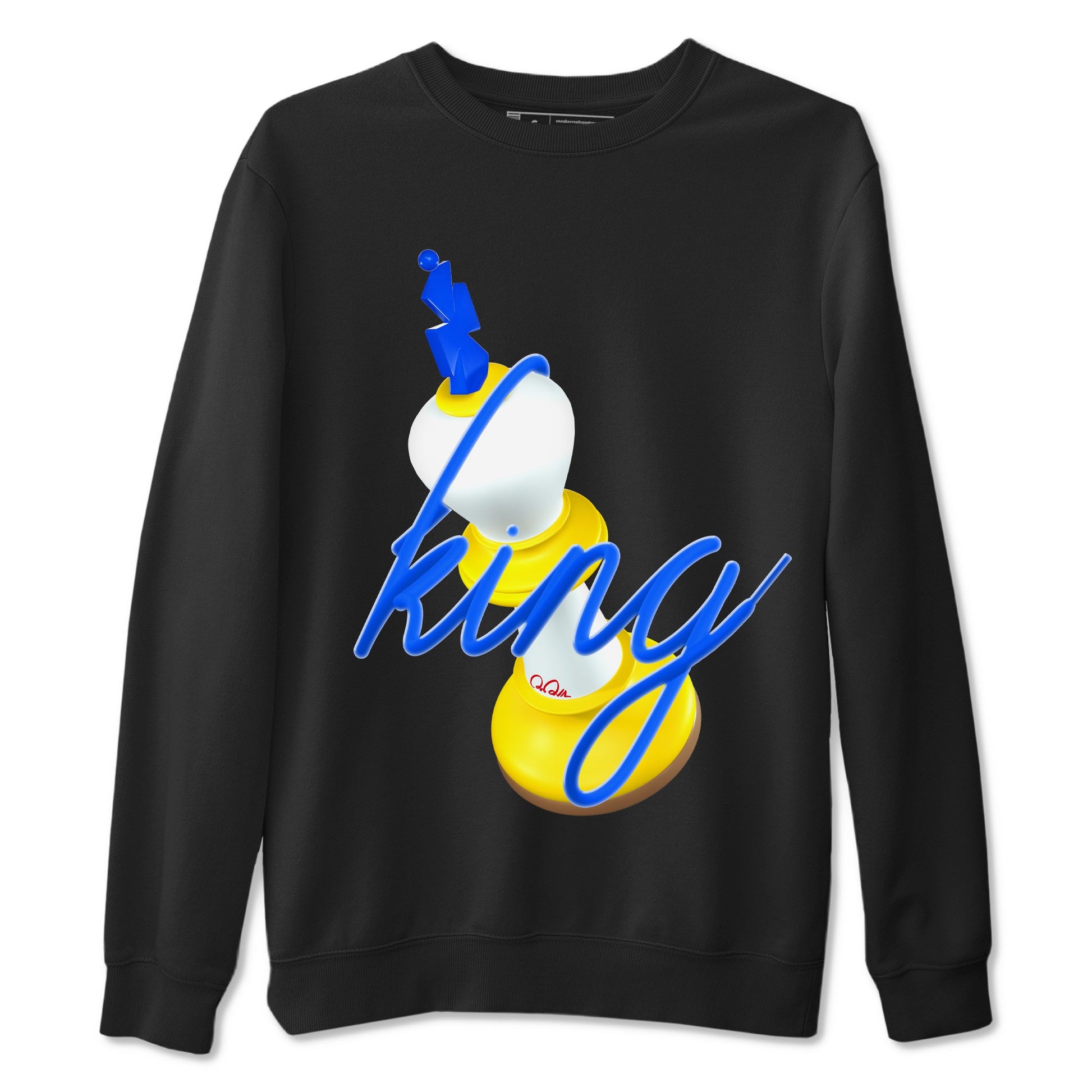 1s Travis Scott Canary shirt to match jordans 3D King sneaker tees Air Jordan 1 Travis Scott Canary SNRT Sneaker Release Tees unisex cotton Black 2 crew neck shirt