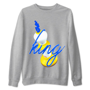 1s Travis Scott Canary shirt to match jordans 3D King sneaker tees Air Jordan 1 Travis Scott Canary SNRT Sneaker Release Tees unisex cotton Heather Grey 2 crew neck shirt