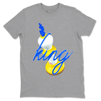 1s Travis Scott Canary shirt to match jordans 3D King sneaker tees Air Jordan 1 Travis Scott Canary SNRT Sneaker Release Tees unisex cotton Heather Grey 2 crew neck shirt
