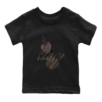 Air Jordan 1 Travis Scott Velvet Brown shirts to match jordans 3D King sneaker match tees Travis Scott x Air Jordan 1 Low OG Velvet Brown best t shirts to wear with jordans SNRT Sneaker Tees Youth Baby Black 2 tee