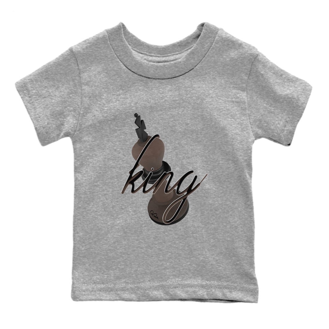 Air Jordan 1 Travis Scott Velvet Brown shirts to match jordans 3D King sneaker match tees Travis Scott x Air Jordan 1 Low OG Velvet Brown best t shirts to wear with jordans SNRT Sneaker Tees Youth Baby Heather Grey 2 tee