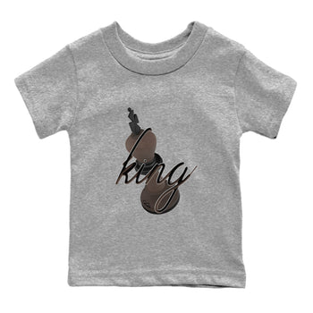 Air Jordan 1 Travis Scott Velvet Brown shirts to match jordans 3D King sneaker match tees Travis Scott x Air Jordan 1 Low OG Velvet Brown best t shirts to wear with jordans SNRT Sneaker Tees Youth Baby Heather Grey 2 tee