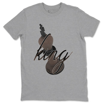Air Jordan 1 Travis Scott Velvet Brown shirts to match jordans 3D King sneaker match tees Travis Scott x Air Jordan 1 Low OG Velvet Brown best t shirts to wear with jordans SNRT Sneaker Tees unisex cotton Heather Grey 2 shirts
