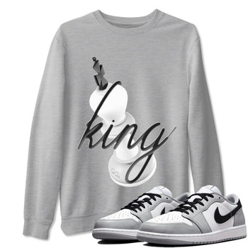 1s Wolf Grey shirts to match jordans 3D King sneaker match tees Air Jordan 1 Wolf Grey SNRT Sneaker Tees streetwear brand Heather Grey 1 unisex cotton tee