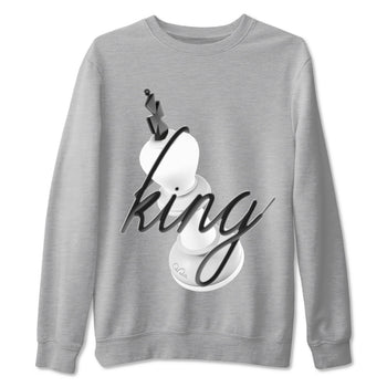 1s Wolf Grey shirts to match jordans 3D King sneaker match tees Air Jordan 1 Wolf Grey SNRT Sneaker Tees streetwear brand Heather Grey 2 unisex cotton tee