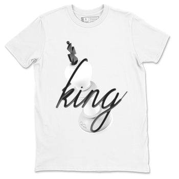 1s Wolf Grey shirts to match jordans 3D King sneaker match tees Air Jordan 1 Wolf Grey SNRT Sneaker Tees streetwear brand White 2 unisex cotton tee