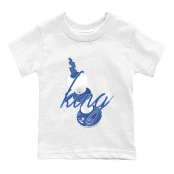 11s Diffused Blue Shirts To Match Jordans 3D King sneaker match tees Air Jordan 11 Diffused Blue Tee SNRT Sneaker Release Tees Youth Baby White 2 crew neck shirts