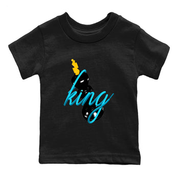 Sneaker match tees – Sneaker Tees To Match Air Jordan 11 Gamma Shoes – 3D King Kids T-Shirt Black 2