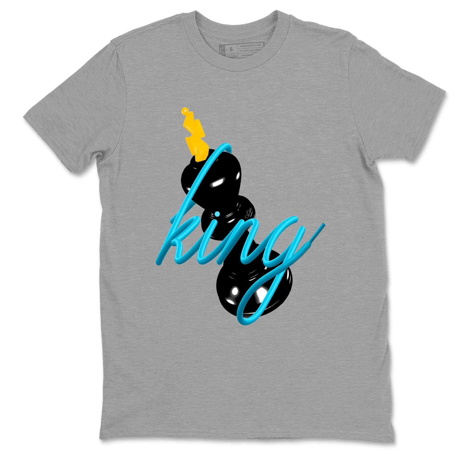 Sneaker match tees – Sneaker Tees To Match Air Jordan 11 Gamma Shoes – 3D King Tee Heather Grey 2