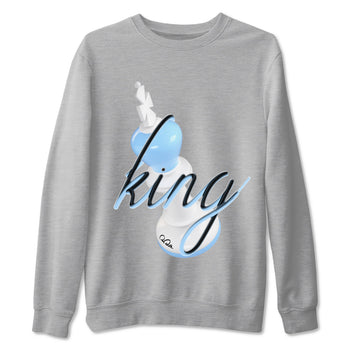 11s Retro Legend Blue shirts to match jordans 3D King sneaker match tees Air Jordan 11 Legend Blue best t shirts to wear with jordans SNRT Sneaker Tees unisex cotton Heather Grey 2 shirts