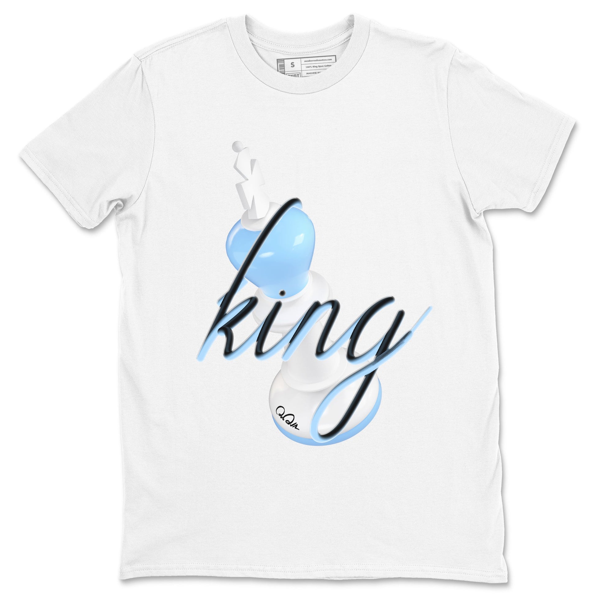 11s Retro Legend Blue shirts to match jordans 3D King sneaker match tees Air Jordan 11 Legend Blue best t shirts to wear with jordans SNRT Sneaker Tees unisex cotton White 2 shirts