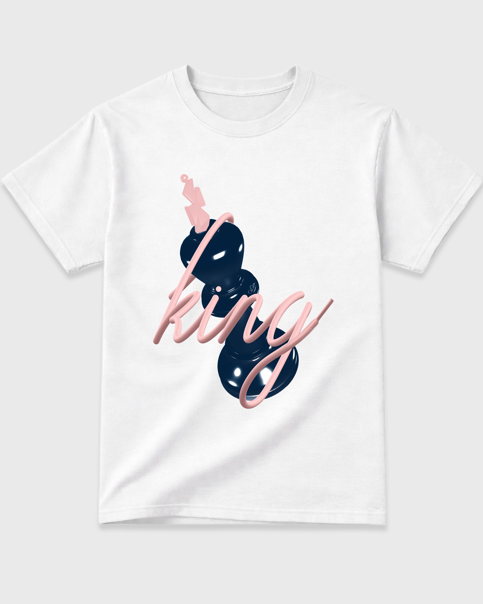 3D King Graphic T-Shirt featuring original streetwear artwork designed to match the Air Jordan 11 Made For Locals. White 2 Graphic T-Shirt.