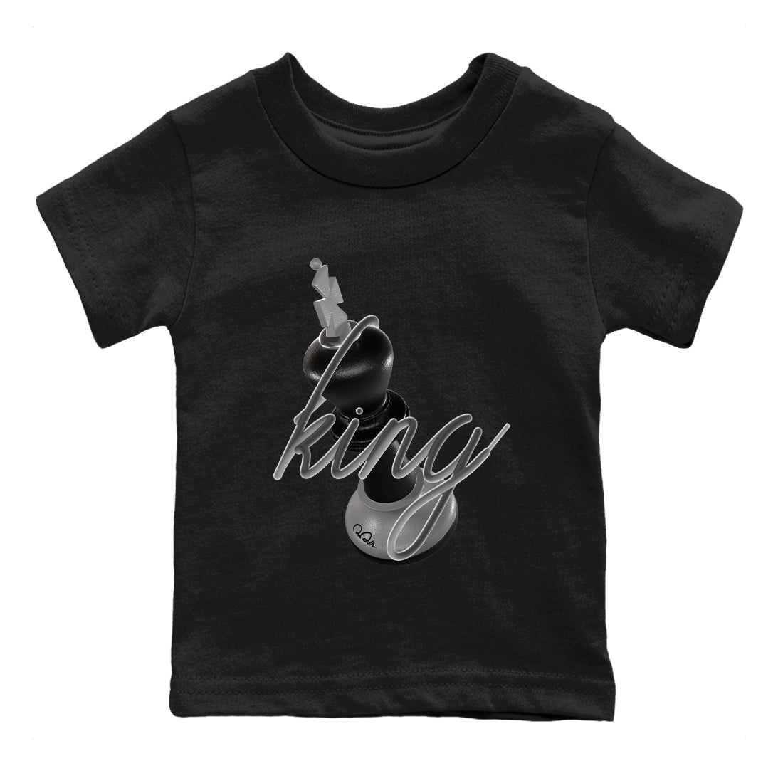 12s Black Wolf Grey shirts to match jordans 3D King sneaker match tees Air Jordan 12 Barons match shoes to clothes SNRT Sneaker Tees Youth Baby Black 2 tee