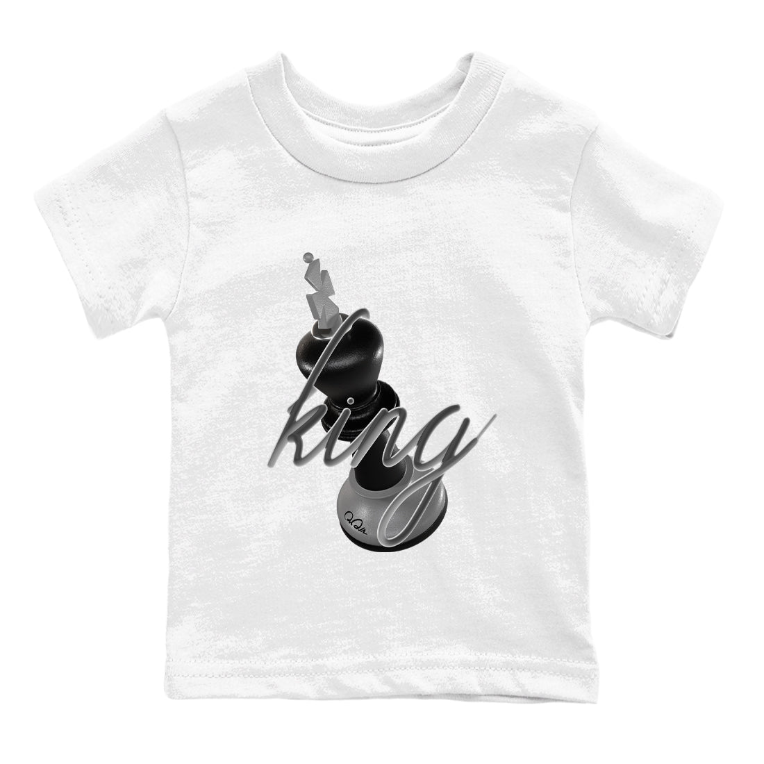 12s Black Wolf Grey shirts to match jordans 3D King sneaker match tees Air Jordan 12 Barons match shoes to clothes SNRT Sneaker Tees Youth Baby White 2 tee