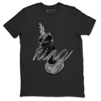 12s Black Wolf Grey shirts to match jordans 3D King sneaker match tees Air Jordan 12 Barons match shoes to clothes SNRT Sneaker Tees unisex cotton Black 2 shirts