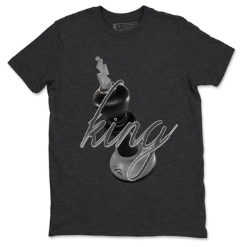 12s Black Wolf Grey shirts to match jordans 3D King sneaker match tees Air Jordan 12 Barons match shoes to clothes SNRT Sneaker Tees unisex cotton Charcoal Heather 2 shirts