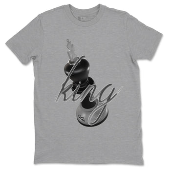 12s Black Wolf Grey shirts to match jordans 3D King sneaker match tees Air Jordan 12 Barons match shoes to clothes SNRT Sneaker Tees unisex cotton Heather Grey 2 shirts
