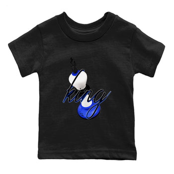 12s Blueberry shirts to match jordans 3D King best t shirts to wear with jordans AJ12 White and Game Royal match shoes to clothes SNRT Sneaker Tees Youth Baby Black 2 tee
