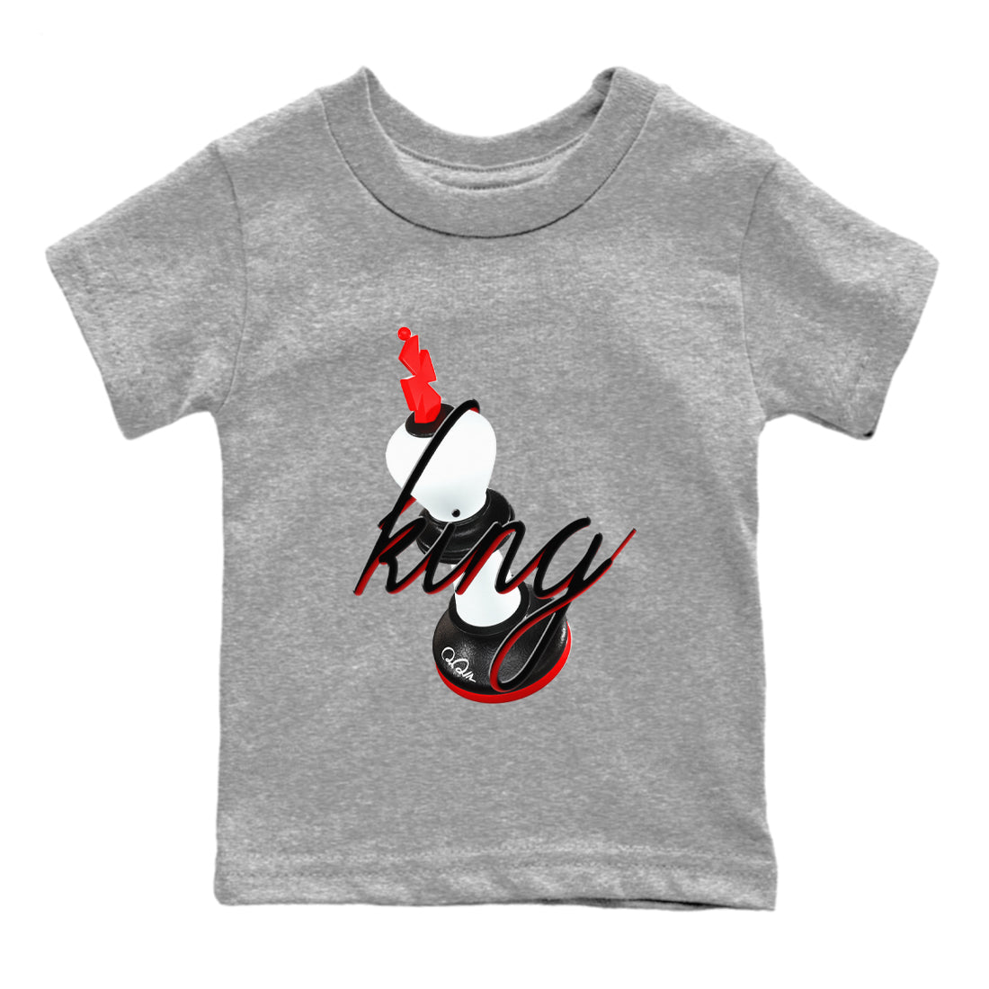 12s Taxi Flip shirts to match jordans 3D King sneaker match tees Air Jordan 12 Taxi Flip SNRT Sneaker Tees streetwear brand Baby and Youth Heather Grey 2 cotton tee
