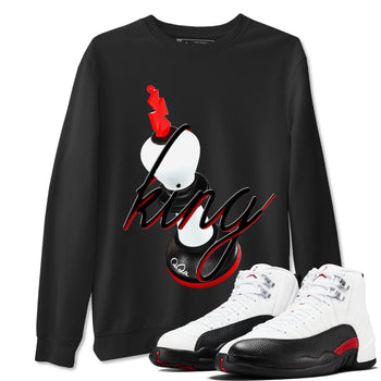 12s Taxi Flip shirts to match jordans 3D King sneaker match tees Air Jordan 12 Taxi Flip SNRT Sneaker Tees streetwear brand Black 1 unisex cotton tee