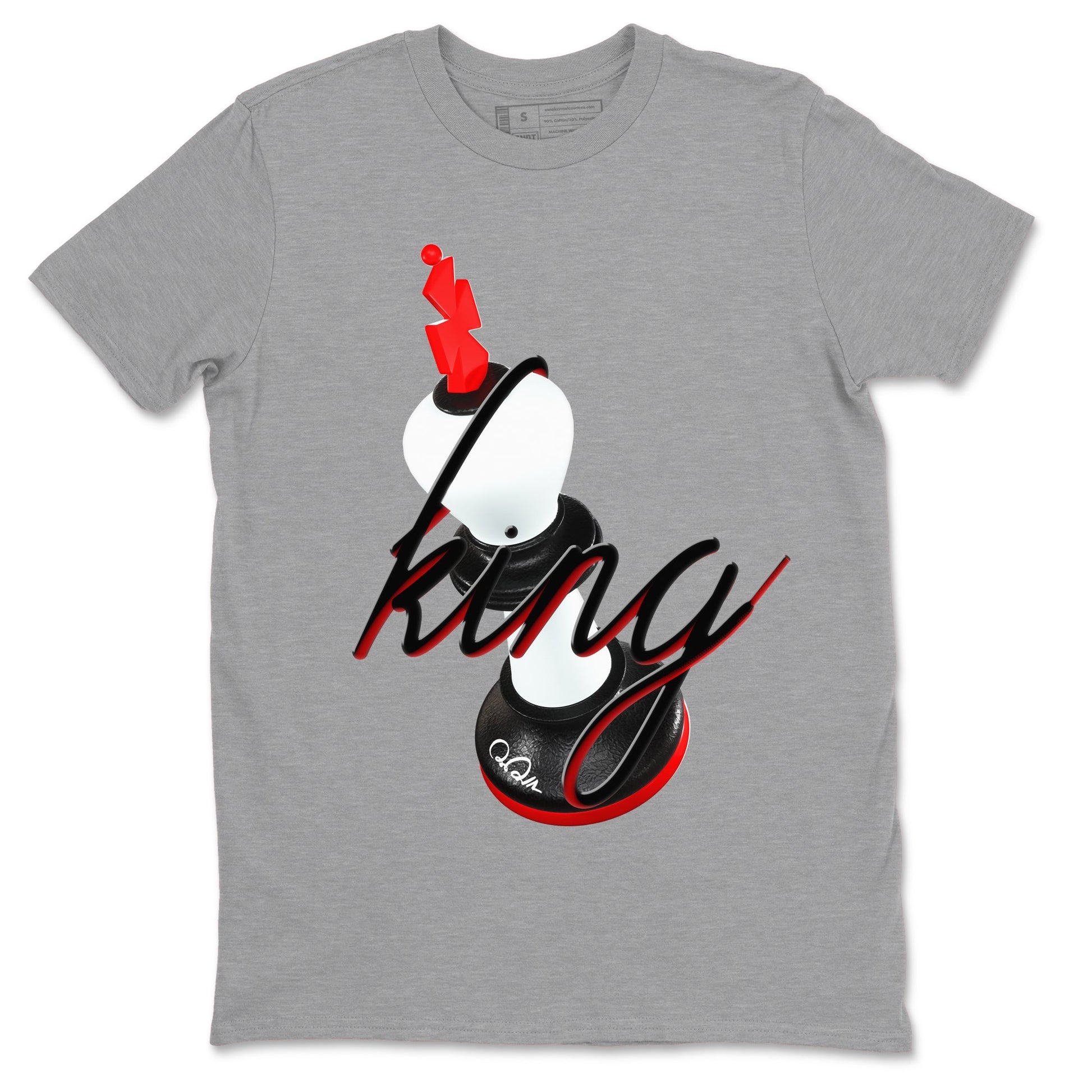 12s Taxi Flip shirts to match jordans 3D King sneaker match tees Air Jordan 12 Taxi Flip SNRT Sneaker Tees streetwear brand Heather Grey 2 unisex cotton tee