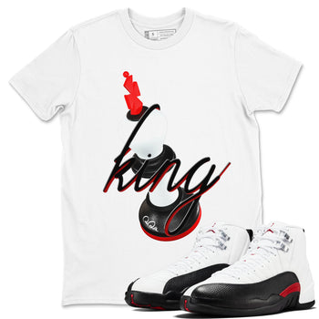 12s Taxi Flip shirts to match jordans 3D King sneaker match tees Air Jordan 12 Taxi Flip SNRT Sneaker Tees streetwear brand White 1 unisex cotton tee