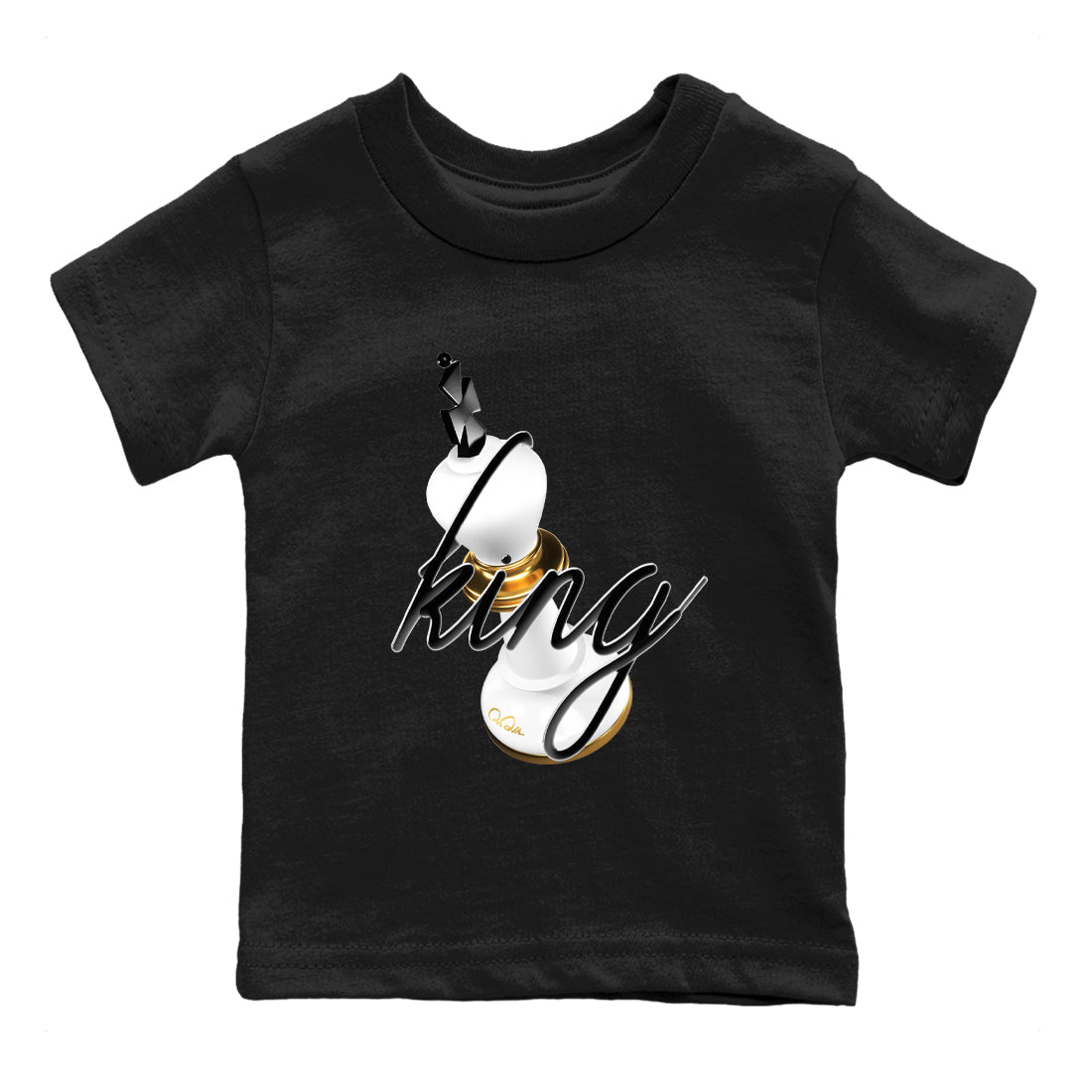 12s Taxi Sneaker match tees – Sneaker Tees To Match Air Jordan 12 Taxi Shoes – 3D King Kids T-Shirt Black 2
