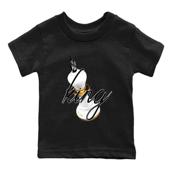 12s Taxi Sneaker match tees – Sneaker Tees To Match Air Jordan 12 Taxi Shoes – 3D King Kids T-Shirt Black 2