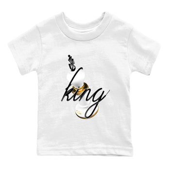12s Taxi Sneaker match tees – Sneaker Tees To Match Air Jordan 12 Taxi Shoes – 3D King Kids T-Shirt White 2