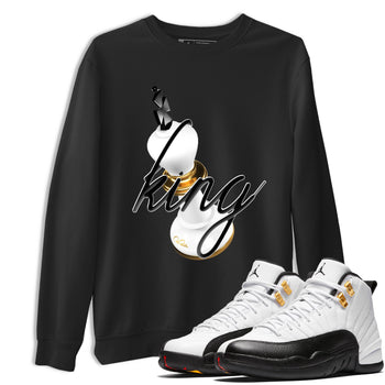 12s Taxi Sneaker match tees – Sneaker Tees To Match Air Jordan 12 Taxi Shoes – 3D King Tee Black 1