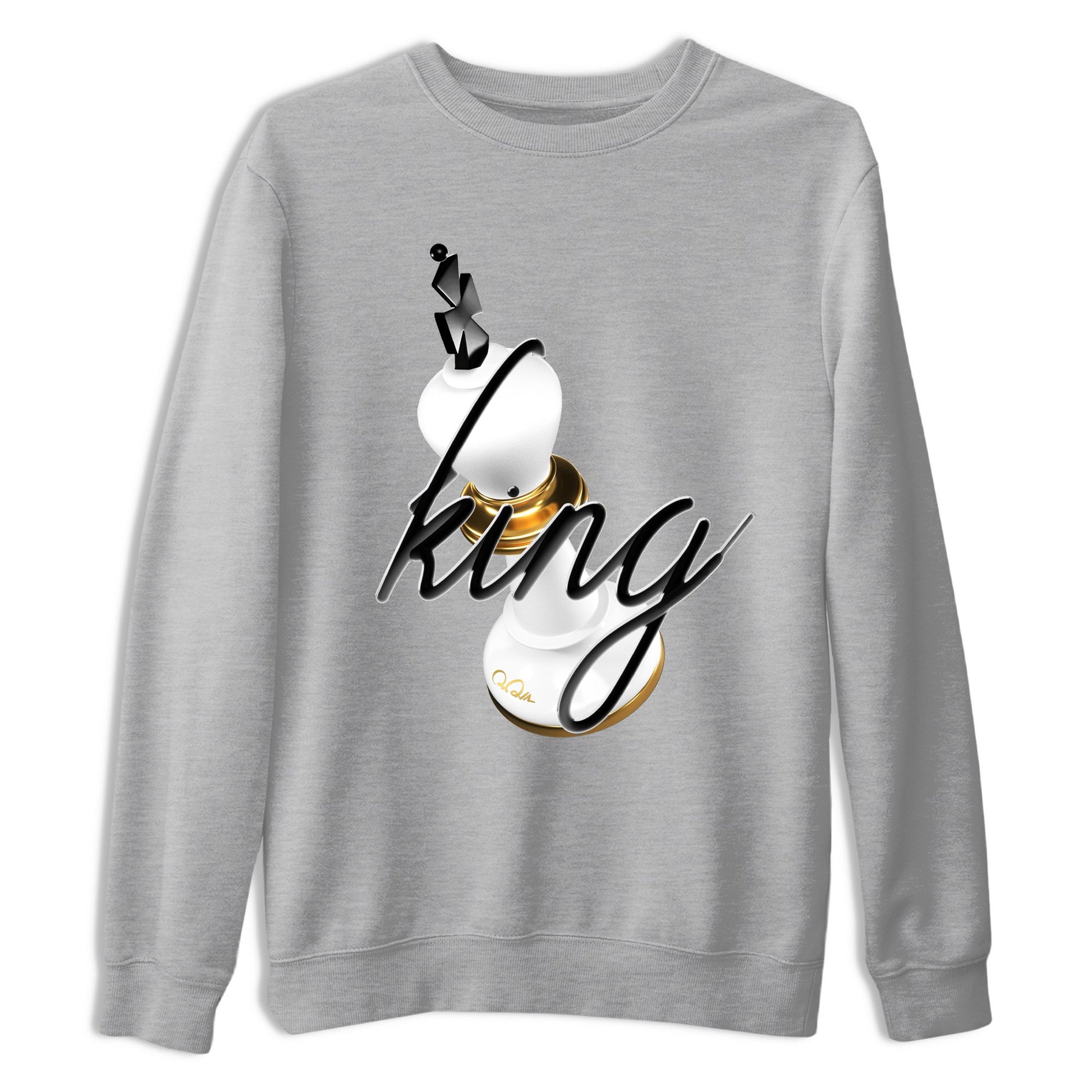 12s Taxi Sneaker match tees – Sneaker Tees To Match Air Jordan 12 Taxi Shoes – 3D King Tee Heather Grey 2