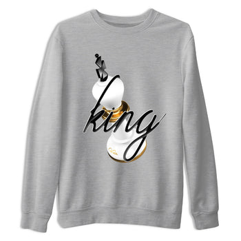 12s Taxi Sneaker match tees – Sneaker Tees To Match Air Jordan 12 Taxi Shoes – 3D King Tee Heather Grey 2