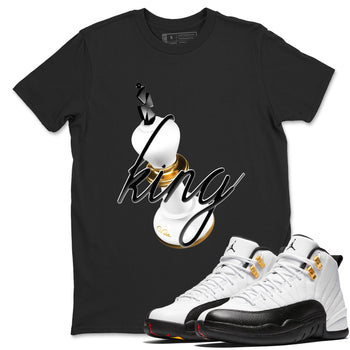 12s Taxi Sneaker match tees – Sneaker Tees To Match Air Jordan 12 Taxi Shoes – 3D King Tee Black 1