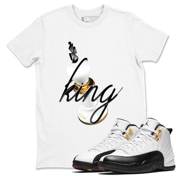 12s Taxi Sneaker match tees – Sneaker Tees To Match Air Jordan 12 Taxi Shoes – 3D King Tee White 1