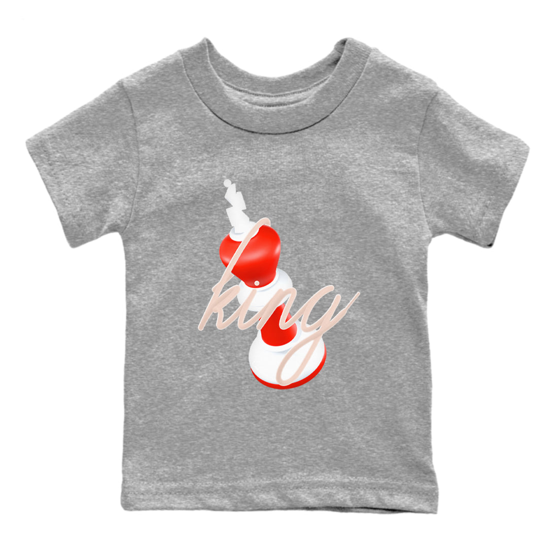 13s Dune Red shirts to match jordans 3D King sneaker match tees Air Jordan 13 Dune Red SNRT Sneaker Tees streetwear brand Baby and Youth Heather Grey 2 cotton tee