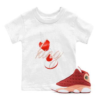 13s Dune Red shirts to match jordans 3D King sneaker match tees Air Jordan 13 Dune Red SNRT Sneaker Tees streetwear brand Baby and Youth White 1 cotton tee
