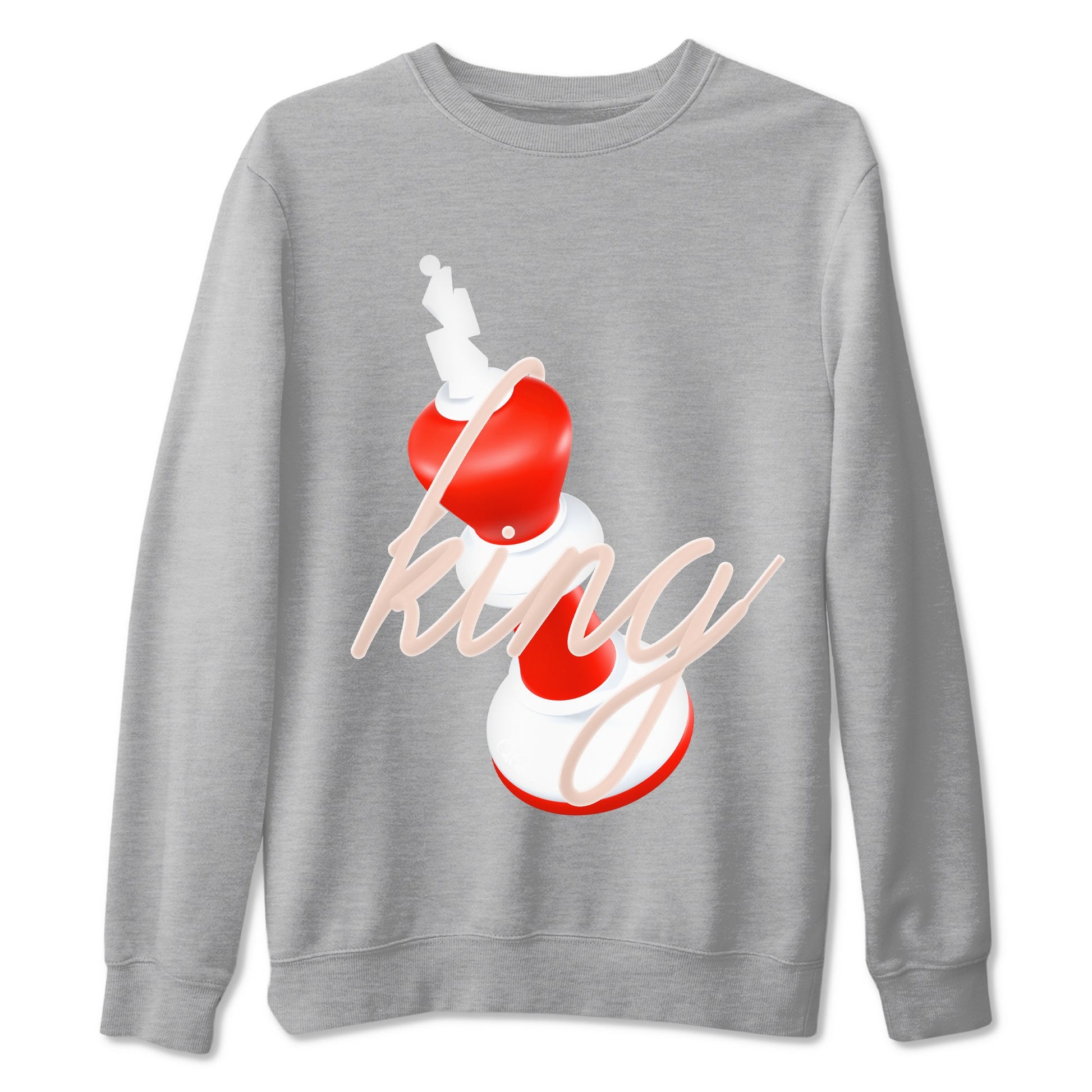 13s Dune Red shirts to match jordans 3D King sneaker match tees Air Jordan 13 Dune Red SNRT Sneaker Tees streetwear brand Heather Grey 2 unisex cotton tee