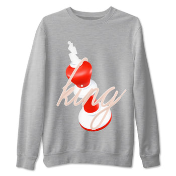 13s Dune Red shirts to match jordans 3D King sneaker match tees Air Jordan 13 Dune Red SNRT Sneaker Tees streetwear brand Heather Grey 2 unisex cotton tee