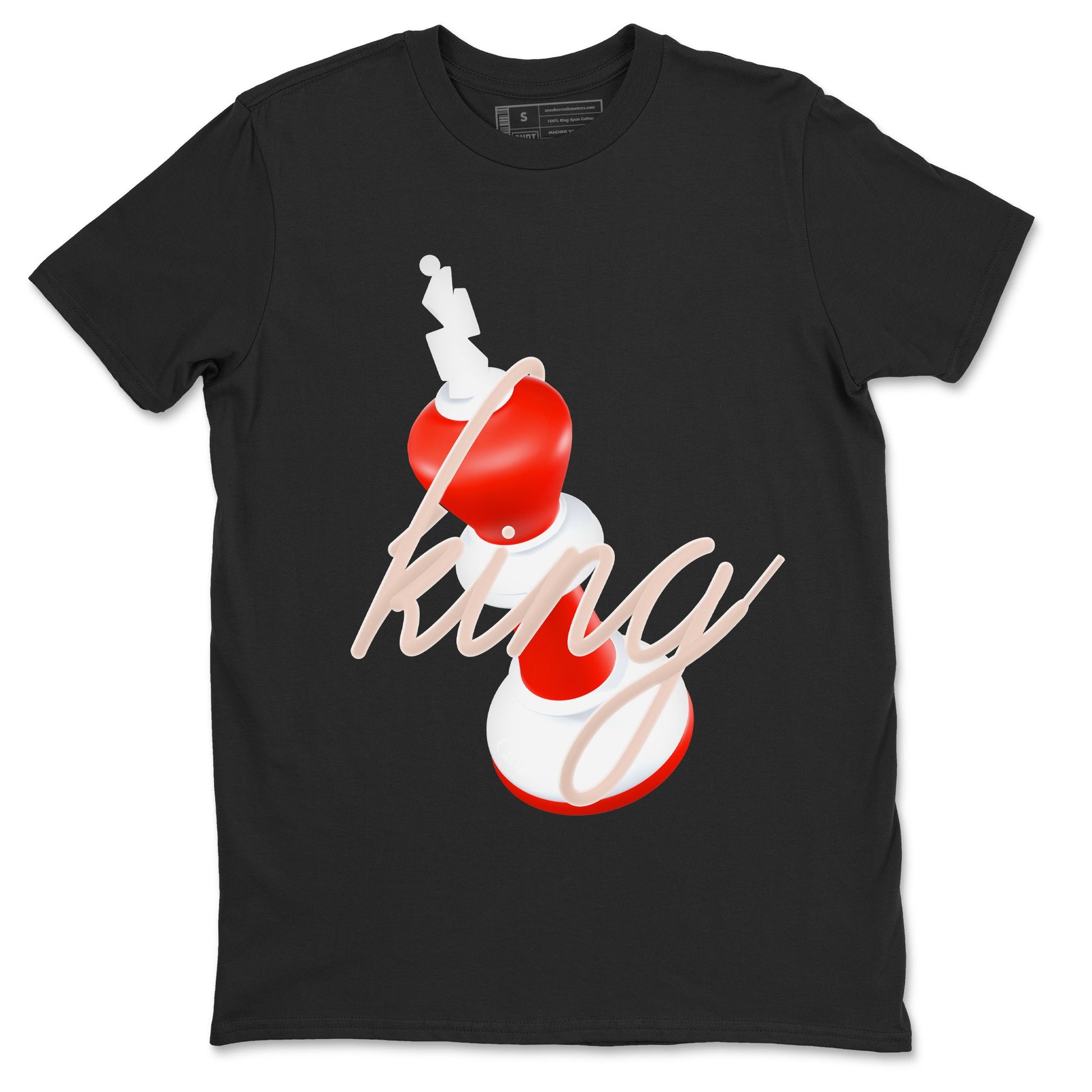 13s Dune Red shirts to match jordans 3D King sneaker match tees Air Jordan 13 Dune Red SNRT Sneaker Tees streetwear brand Black 2 unisex cotton tee