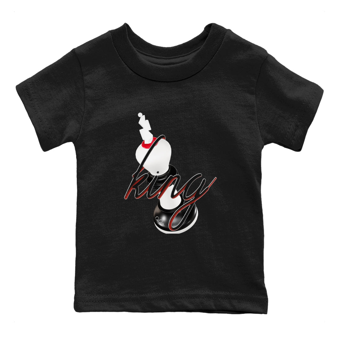 14s Black Toe shirts to match jordans 3D King graphic tees Air Jordan 14 Black Toe t shirts to match sneakers SNRT Sneaker Tees Youth Baby Black 2 tee