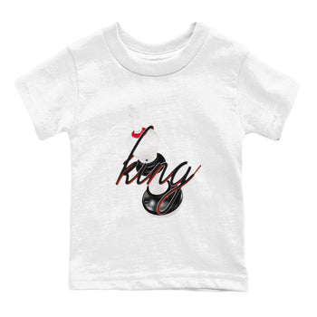 14s Black Toe shirts to match jordans 3D King graphic tees Air Jordan 14 Black Toe t shirts to match sneakers SNRT Sneaker Tees Youth Baby White 2 tee