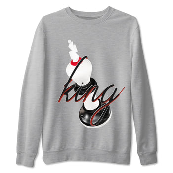 14s Black Toe shirts to match jordans 3D King graphic tees Air Jordan 14 Black Toe t shirts to match sneakers SNRT Sneaker Tees unisex cotton Heather Grey 2 shirts