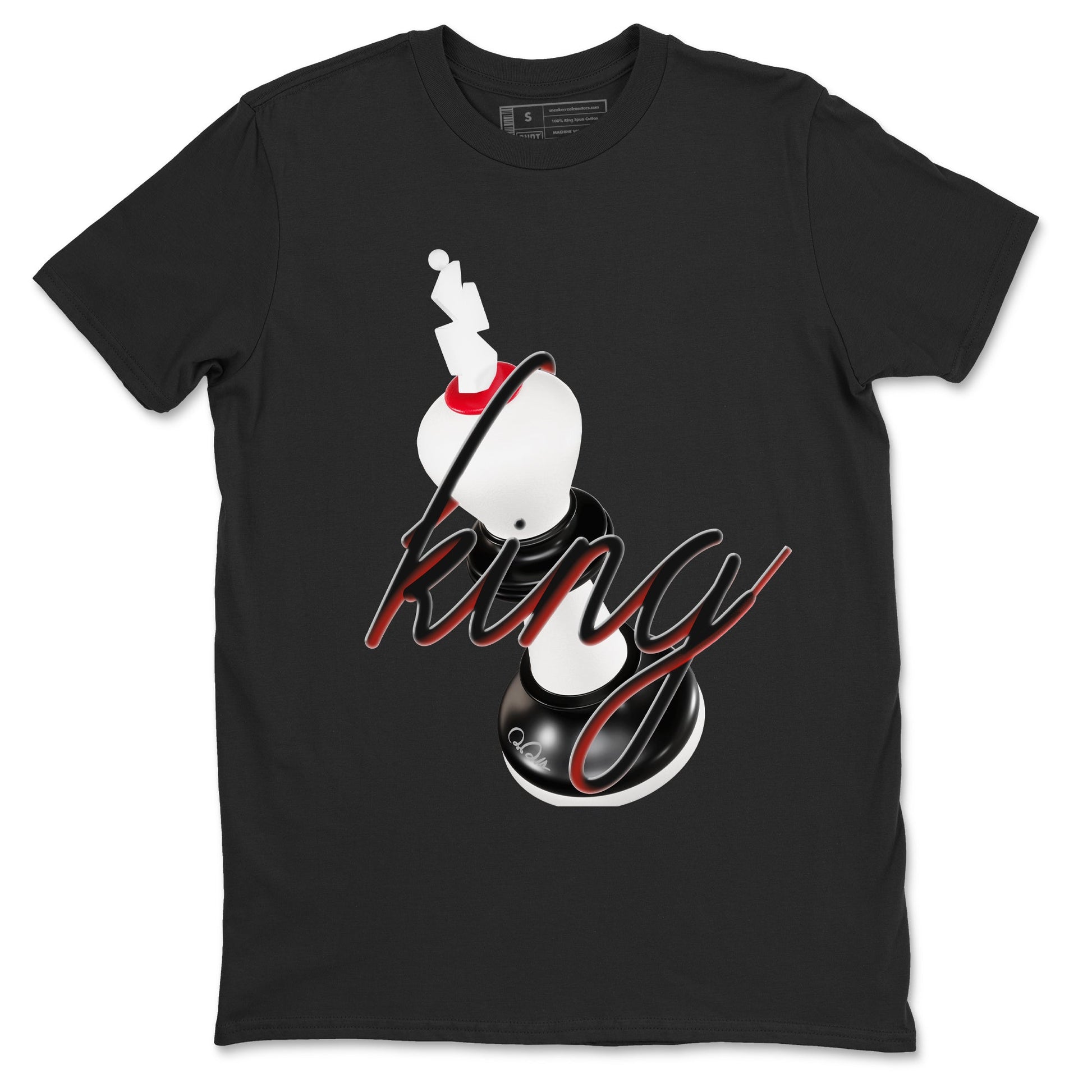 14s Black Toe shirts to match jordans 3D King graphic tees Air Jordan 14 Black Toe t shirts to match sneakers SNRT Sneaker Tees unisex cotton Black 2 shirts