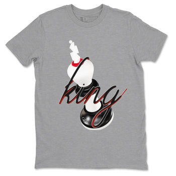 14s Black Toe shirts to match jordans 3D King graphic tees Air Jordan 14 Black Toe t shirts to match sneakers SNRT Sneaker Tees unisex cotton Heather Grey 2 shirts