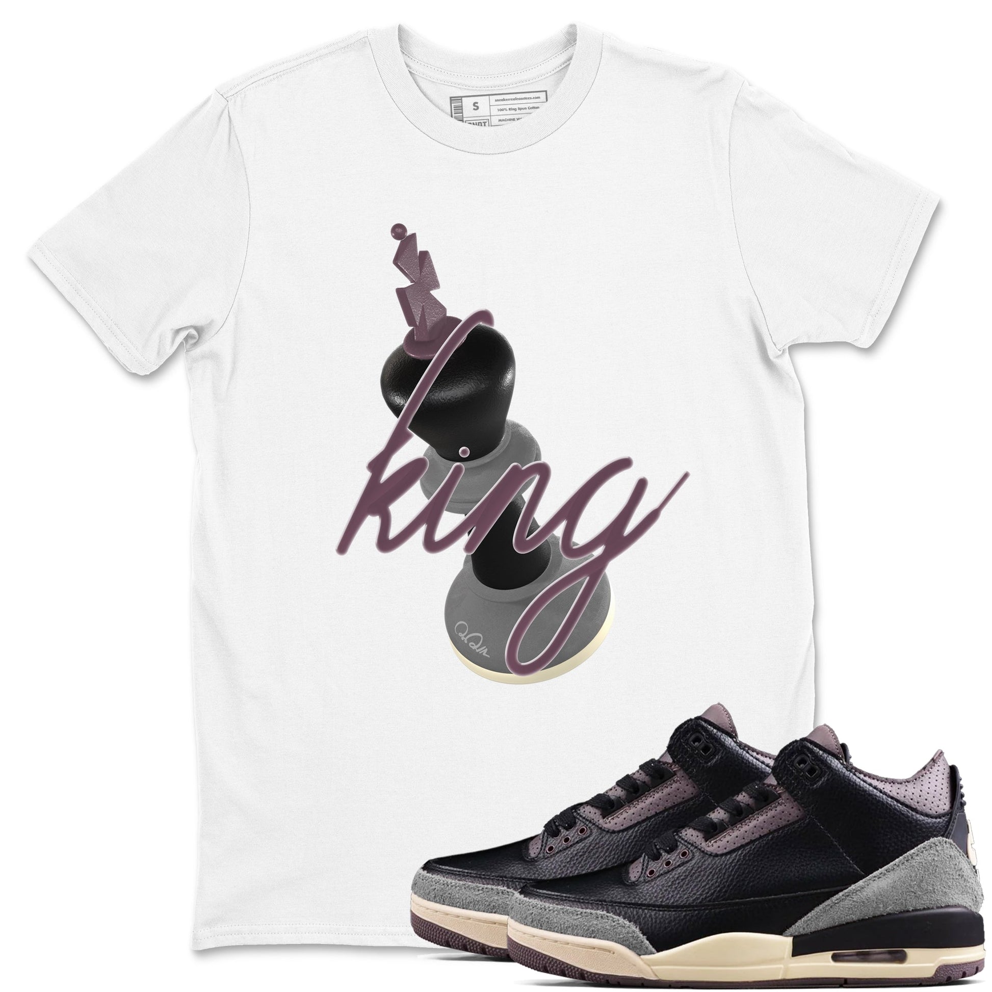 3s A Ma Maniere x Black shirts to match jordans 3D King sneaker match tees A Ma Maniere x Air Jordan 3 _hile You Were Sleeping_neaker Release Tees unisex cotton White 1 crew neck shirts