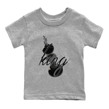 Air Jordan 3 Black Cat shirts to match jordans 3D King sneaker tees 3s Retro Black Cat best t-shirts to wear with jordans SNRT Sneaker Tees Youth Baby Heather Grey 2 tee